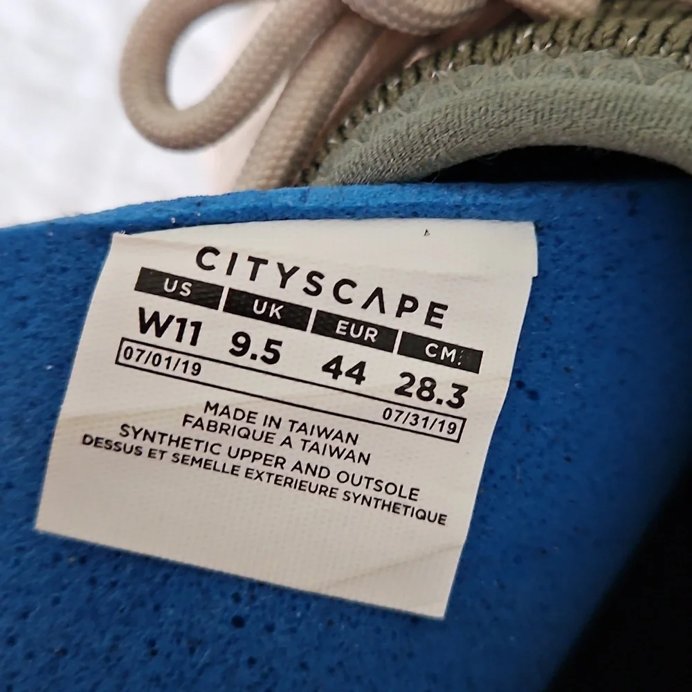 Vessi Cityscape Moss Green Sneakers Walking Shoes Waterproof Size 11‎